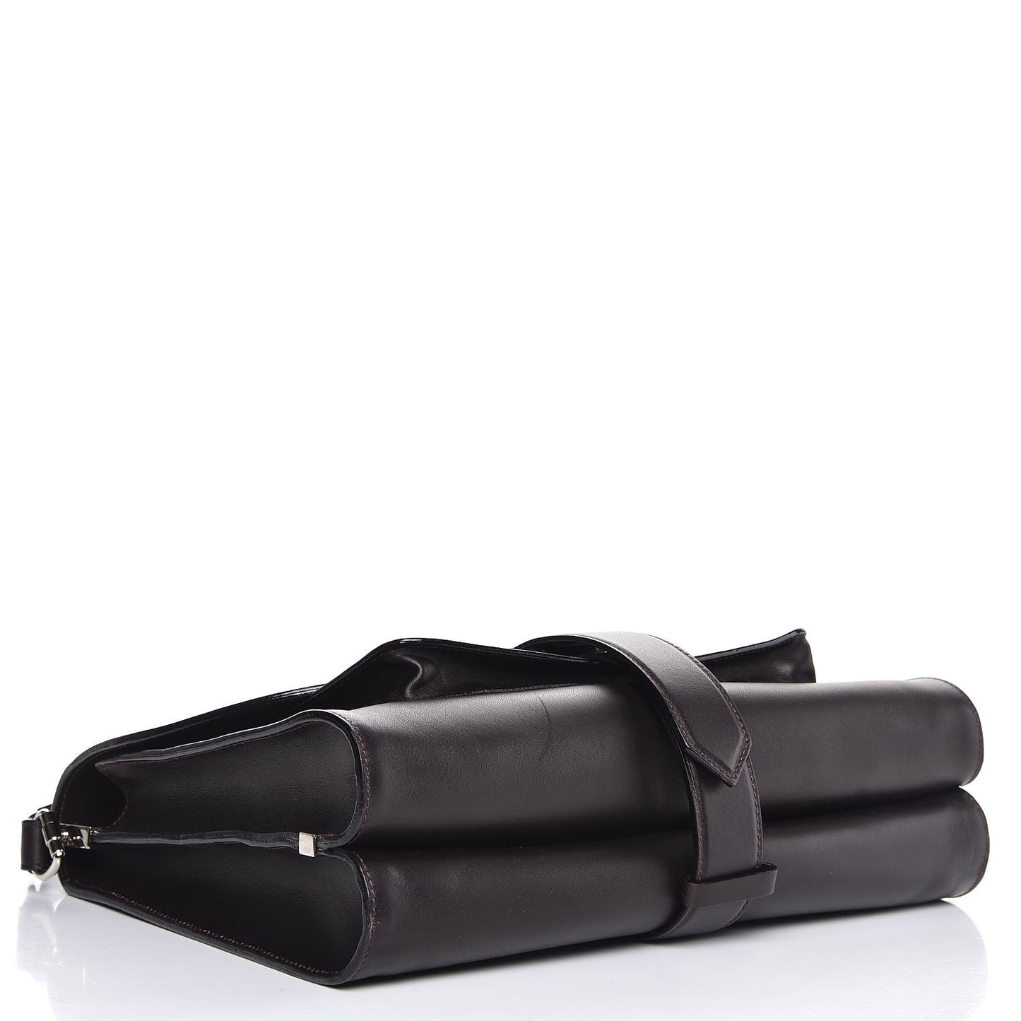 Calfskin Ciclone Buckle Top Handle Bag Burgundy