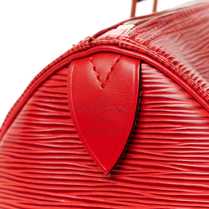 Louis Vuitton Epi Speedy 25 Castillan Red 8 of 12