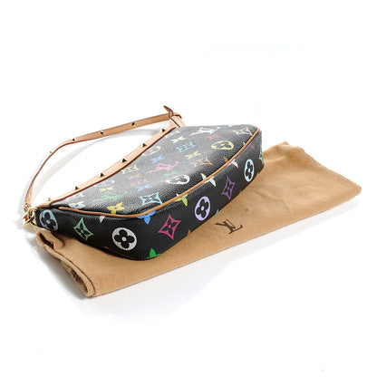 Louis Vuitton Monogram Multicolor Pochette Accessories Black 4 of 7