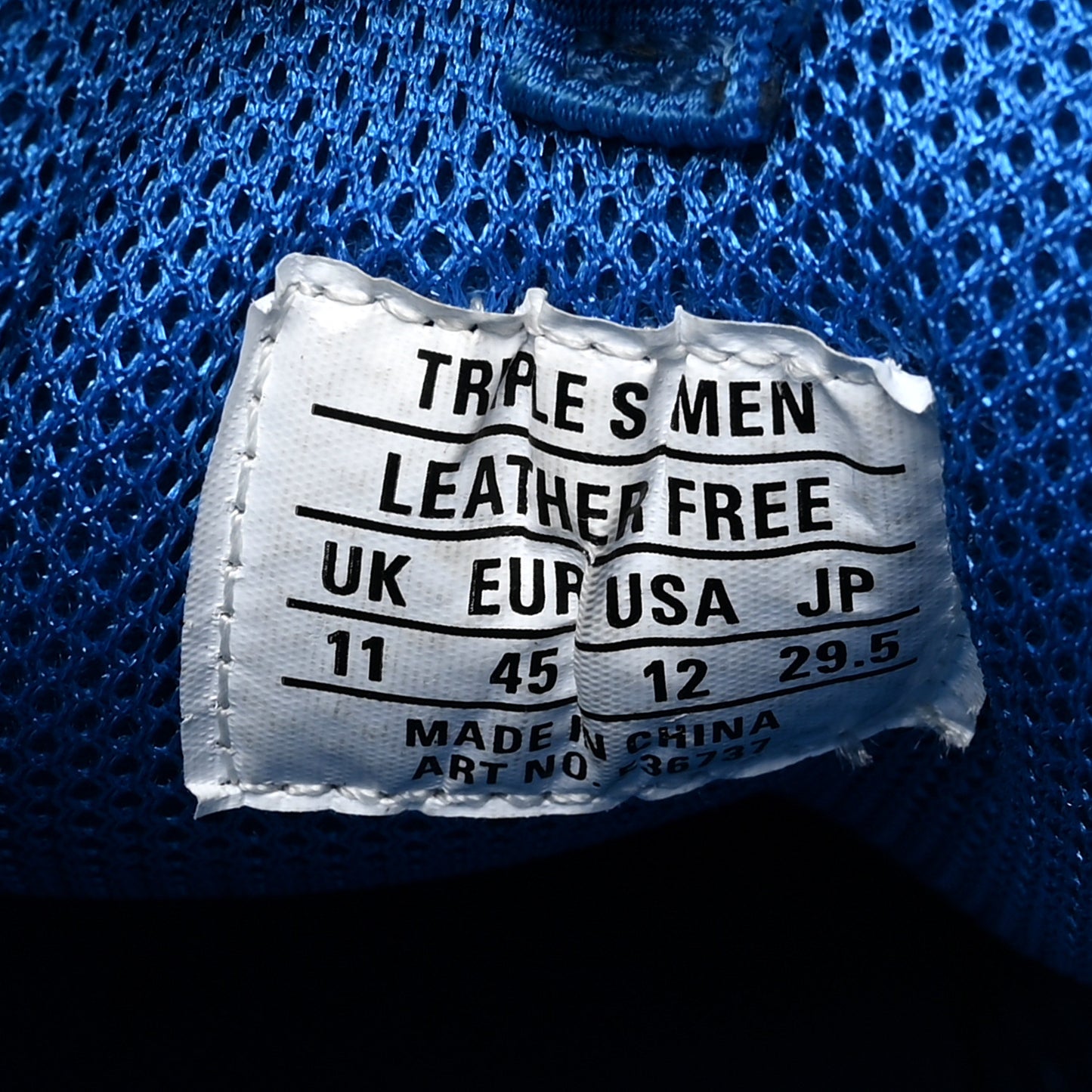 Technical Fabric Allover Logo Mens Triple S Sneakers 45 Blue Black 45 Blue Black