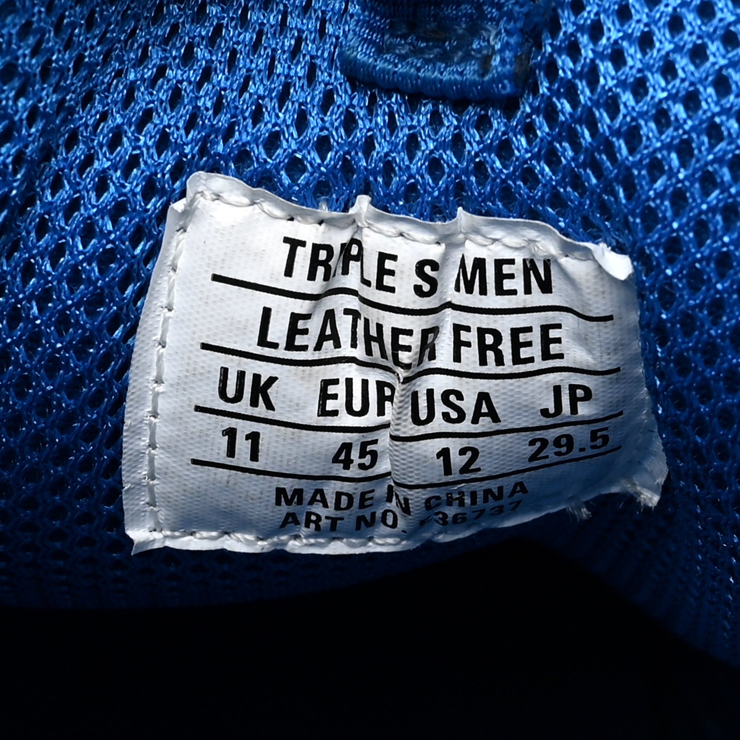 Balenciaga Technical Fabric Allover Logo Mens Triple S Sneakers 45 Blue Black 45 Blue Black 10 of 10