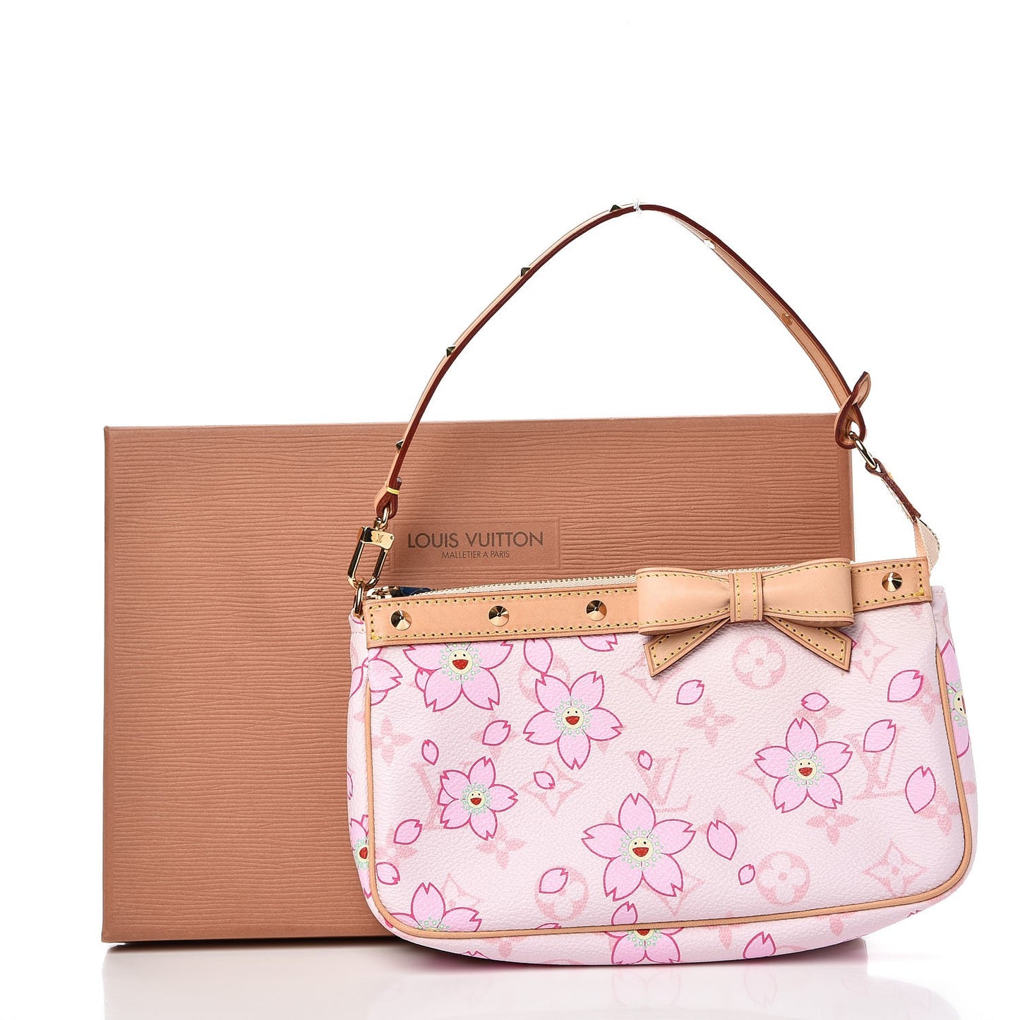 Monogram Cherry Blossom Pochette Accessories Pink