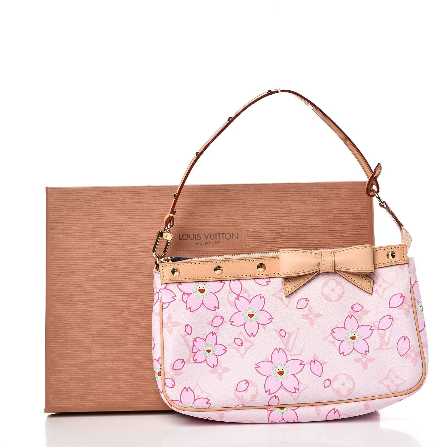 Louis Vuitton Monogram Cherry Blossom Pochette Accessories Pink 8 of 8