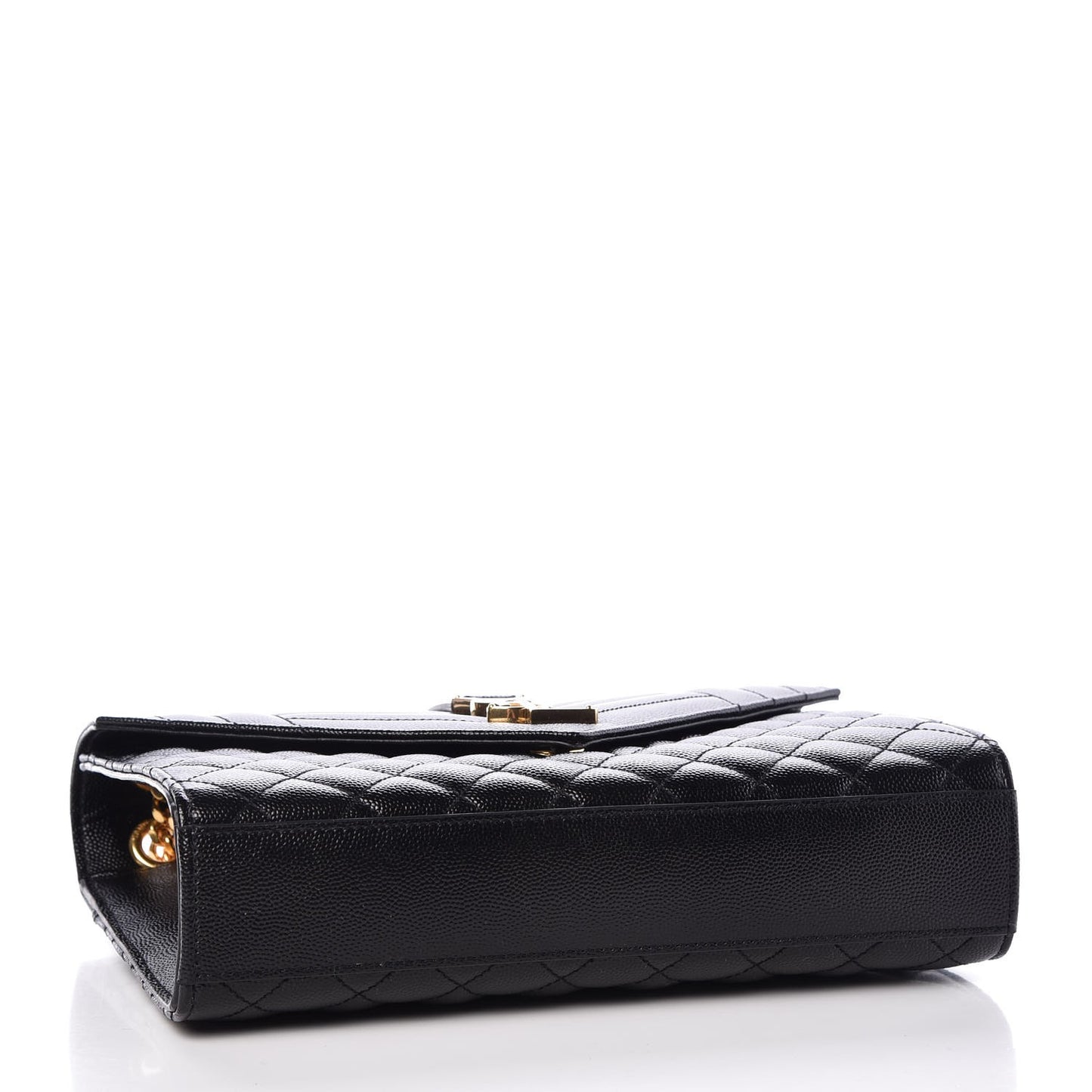 Grain De Poudre Textured Mixed Matelasse Triquilt Medium Monogram Satchel Black