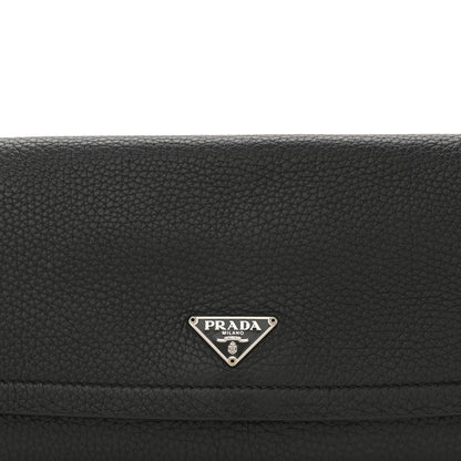 Prada Vitello Daino Swing Flap Shoulder Bag Black 8 of 11