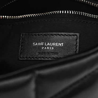 Saint Laurent Lambskin Quilted Toy Loulou Puffer Monogram Chain Satchel Black 6 of 11