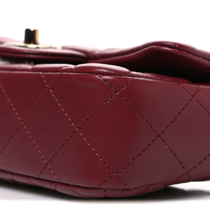 Chanel Lambskin Quilted Extra Mini Flap Bag Burgundy 10 of 11