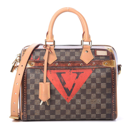Louis Vuitton Transformed Damier Ebene Time Trunk Speedy Bandouliere 25 Black 1 of 11