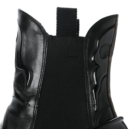 Louis Vuitton Patent Calfskin Monogram Fireball Ankle Boots 39 Black 8 of 12