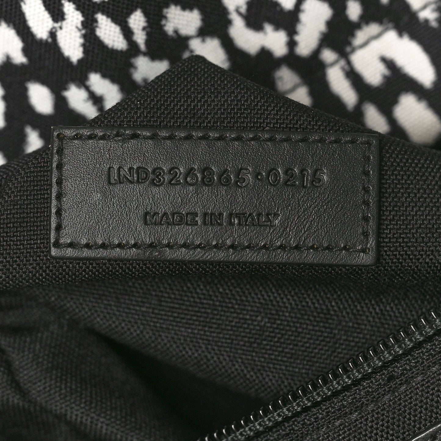 Canvas Leopard Print City Backpack Black White
