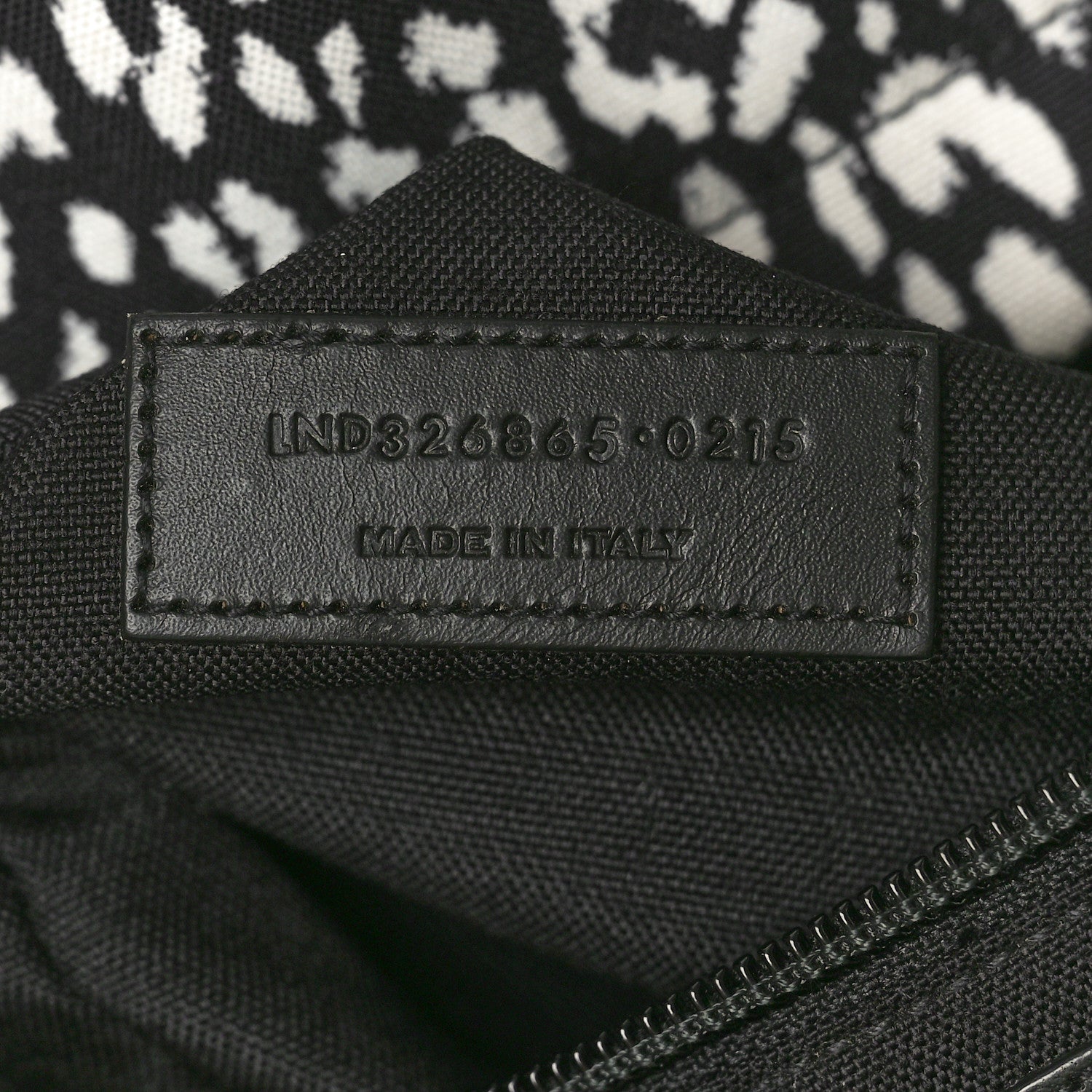 Saint Laurent Canvas Leopard Print City Backpack Black White 7 of 10