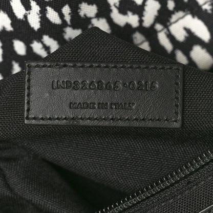 Saint Laurent Canvas Leopard Print City Backpack Black White 7 of 10
