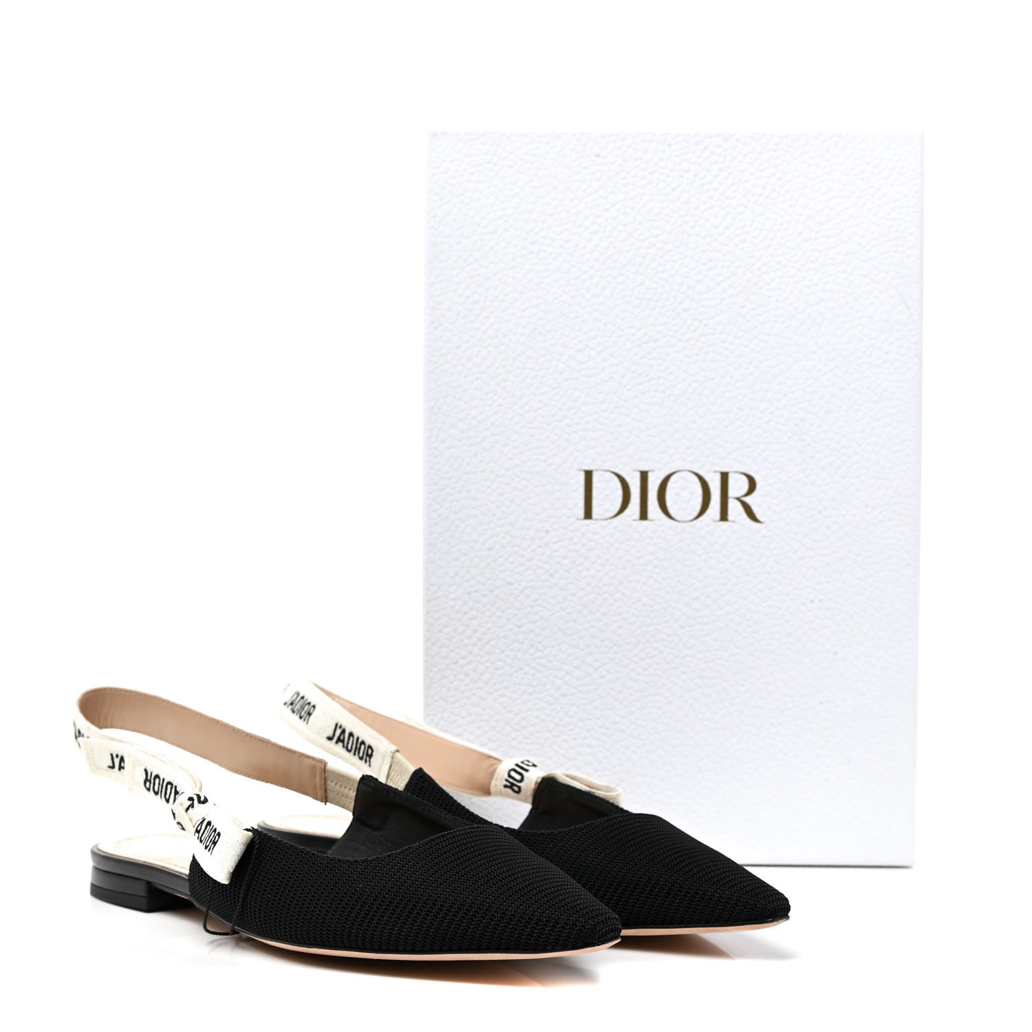 Christian Dior Technical Canvas Ribbon J'Adior Slingback Ballet Flats 40 Black 27 of 28