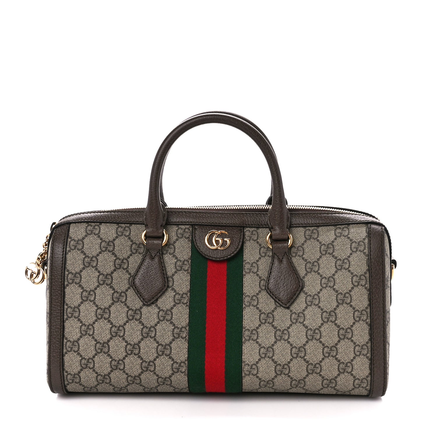 GG Supreme Monogram Web Medium Ophidia Boston Brown