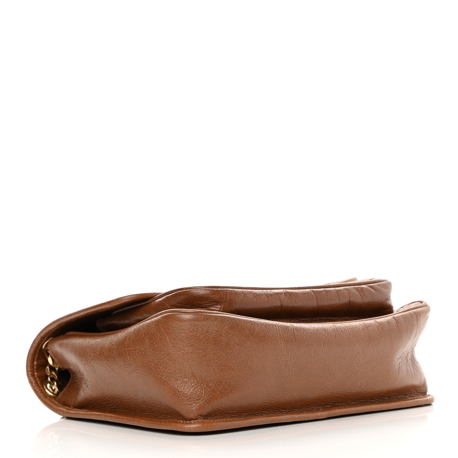 Saint Laurent Crinkled Calfskin Matelasse Monogram Medium Niki Chain Satchel Caramel 4 of 13