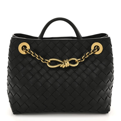 Bottega Veneta Nappa Intrecciato Small Andiamo With Chain Shoulder Bag Black 1 of 10