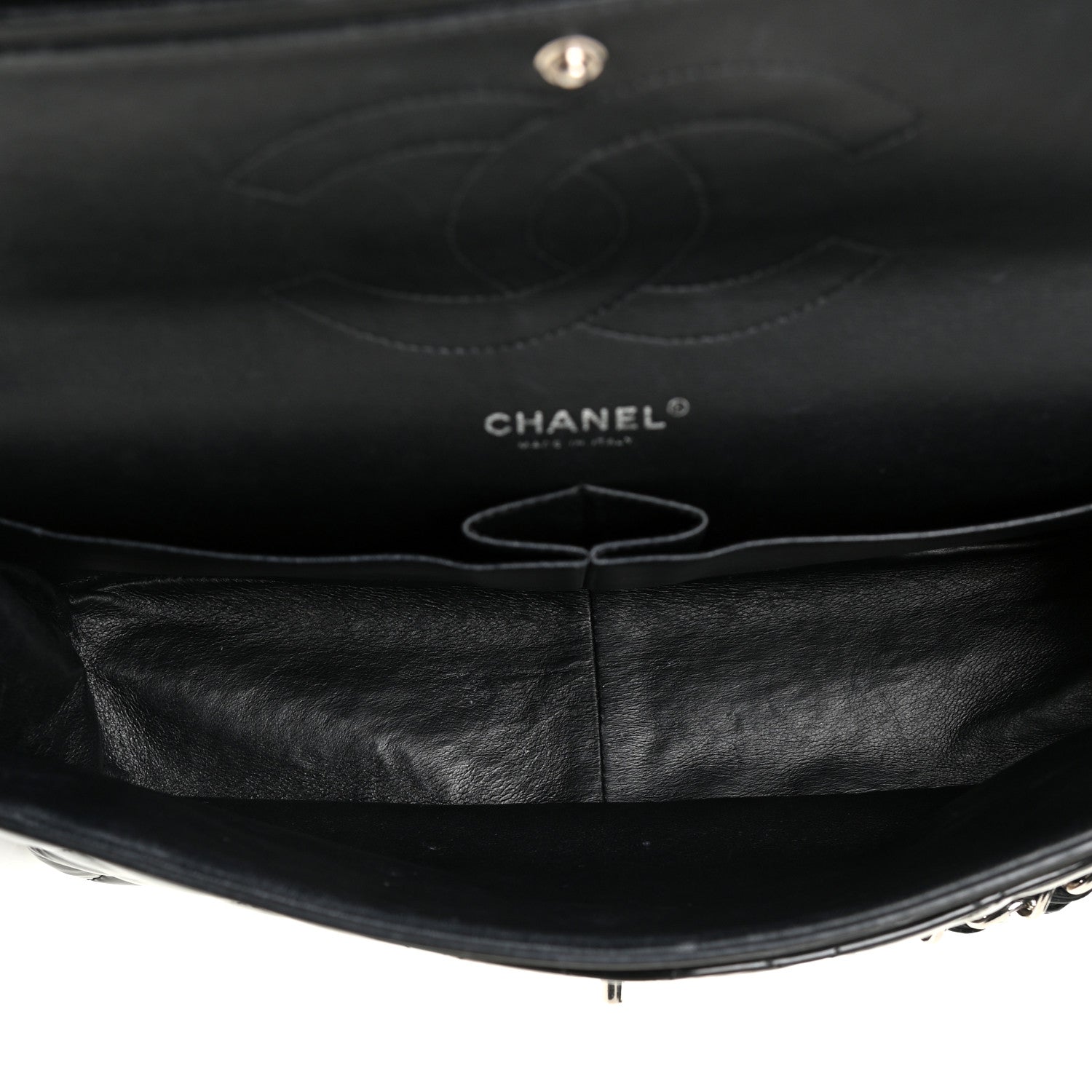 Chanel Patent Quilted Jumbo Double Flap Black 9 of 22
