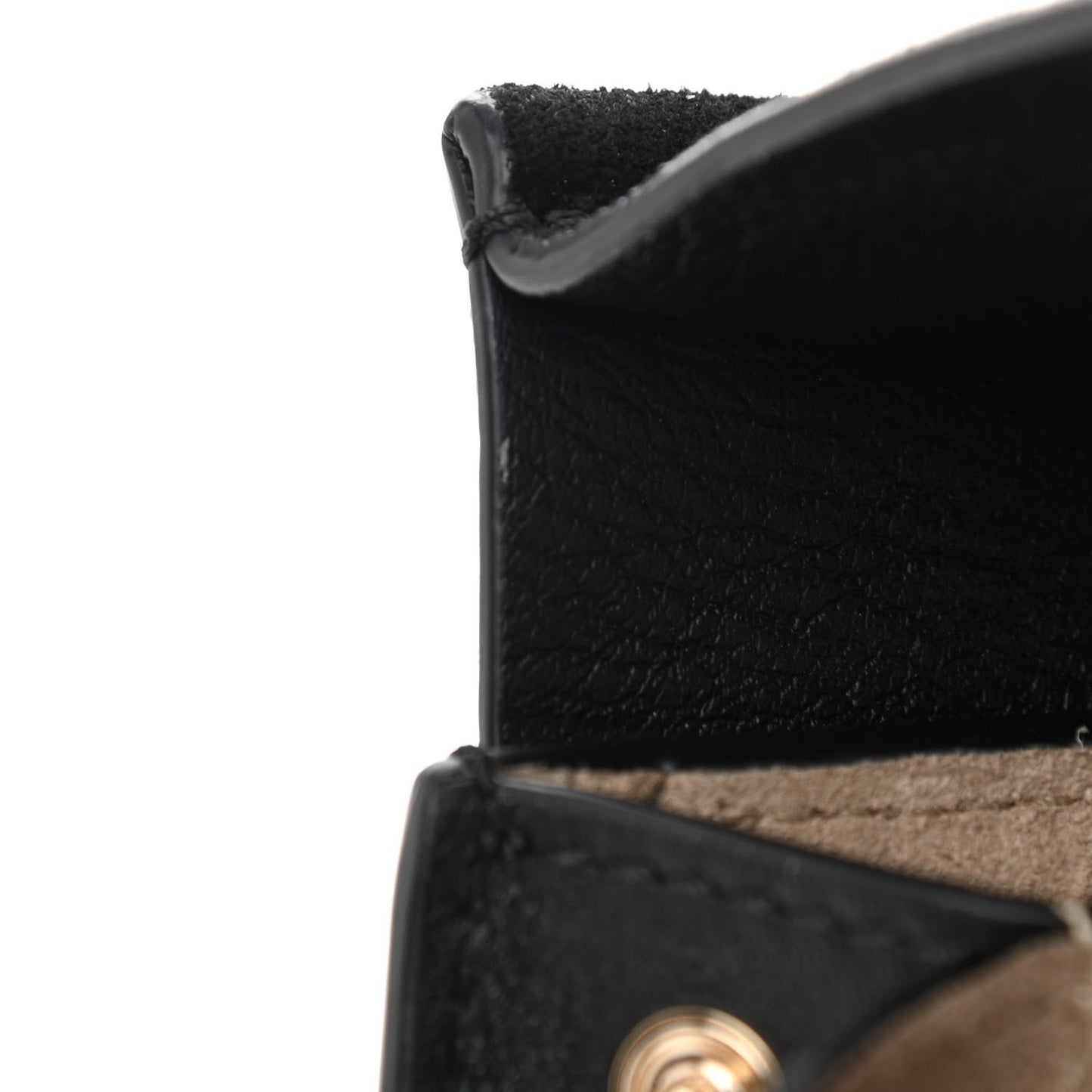 Suede Calfskin Mini Faye Bracelet Bag Black