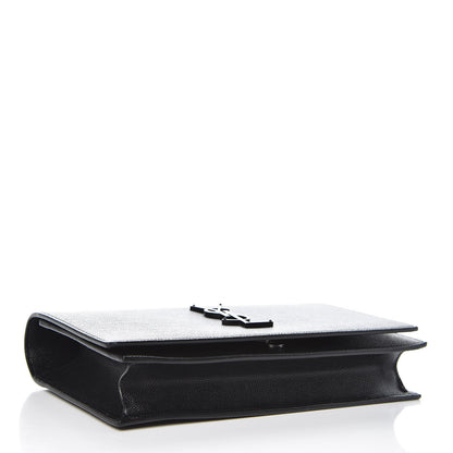 Saint Laurent Grain De Poudre Classic Monogram Kate Clutch Black 4 of 9