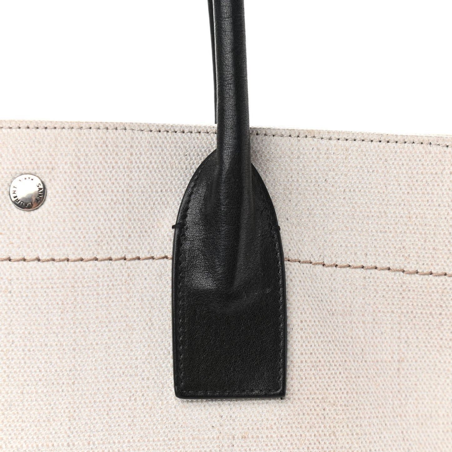 Linen Calfskin Rive Gauche Tote Optic White