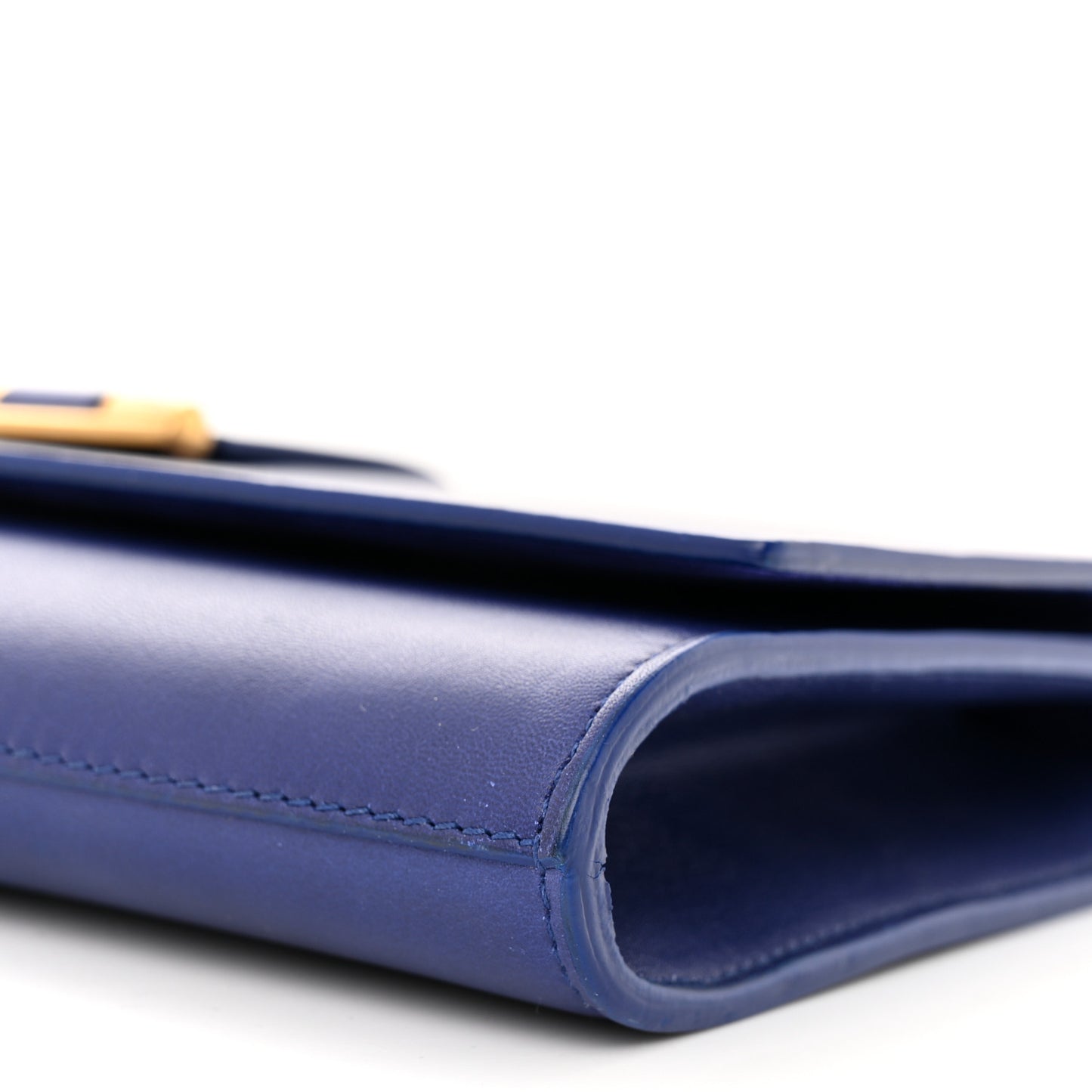Calfskin Classic Y Ligne Clutch Royal Blue