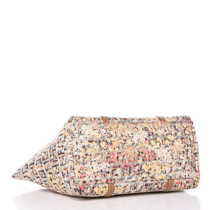 Fendi Zucchino Vitello Floral Forever Shopper Tote Pesca Giallo Saddler 4 of 7