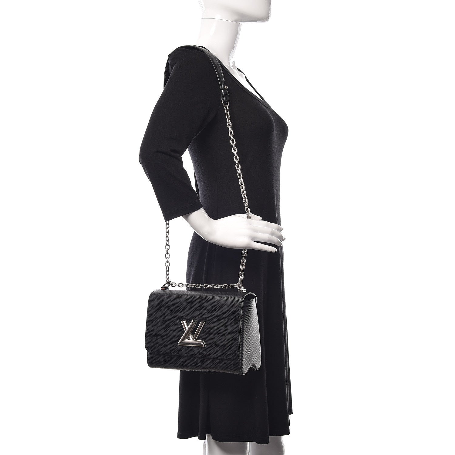 Louis Vuitton Epi Twist Shoulder Bag MM Black 2 of 12