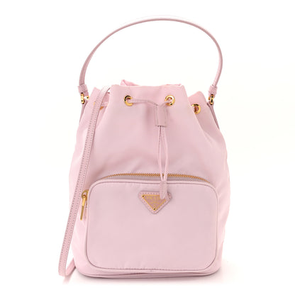 Prada Re-Nylon Saffiano Duet Bucket Crossbody Bag Alabastro 1 of 13
