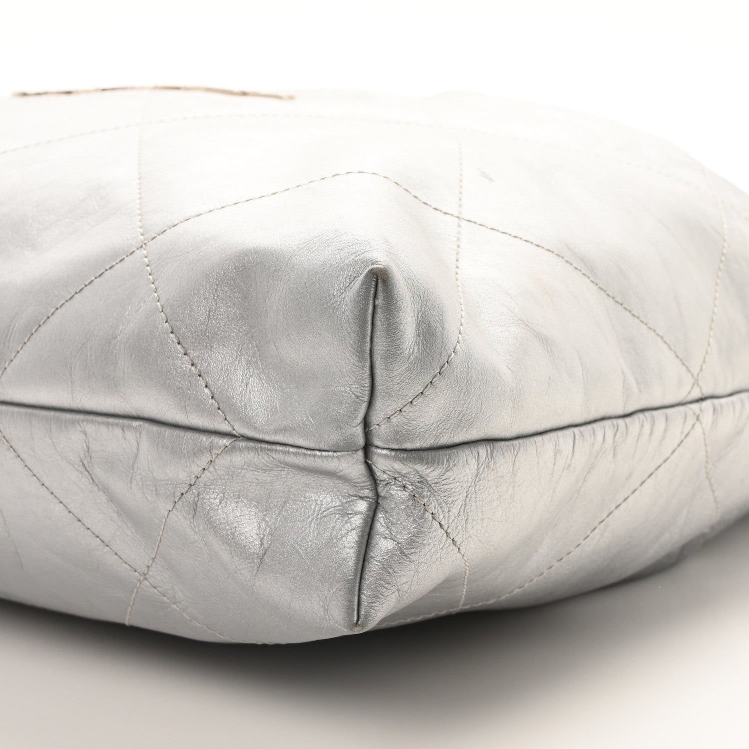 Chanel Metallic Calfskin Quilted Chanel 22 Silver 10 of 10