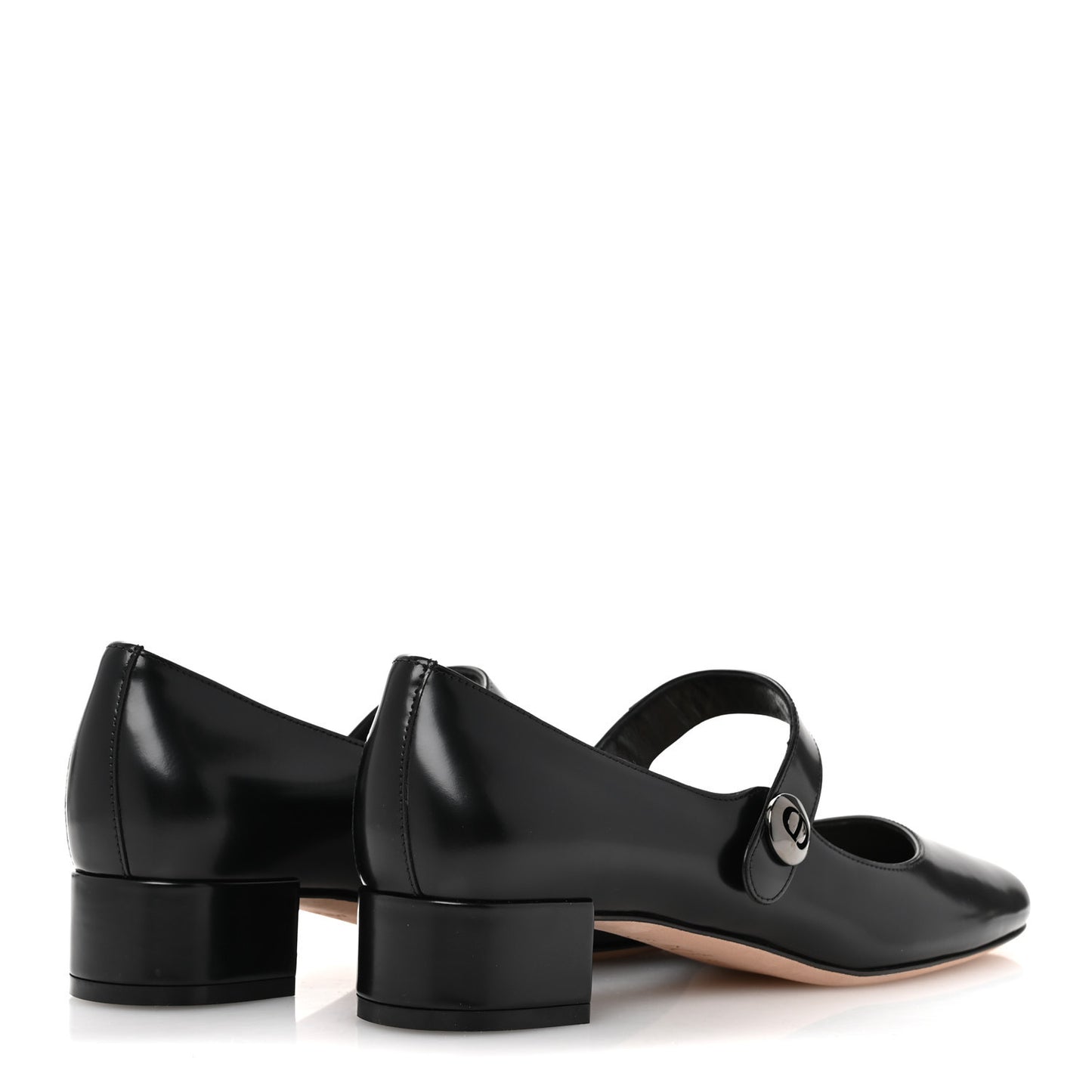 Brushed Calfskin Uniform 30mm Pumps 37 Black