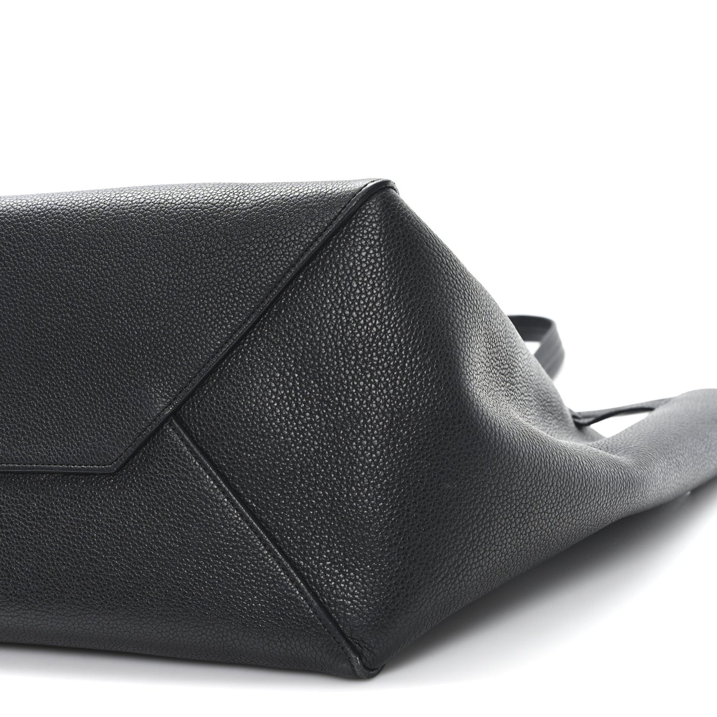 Soft Grained Calfskin Small Belt Cabas Phantom Black