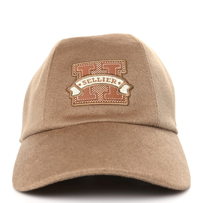 Hermes Cashmere Canvas Swift Davis H Sellier Cap 58 Beige Camel 2 of 8