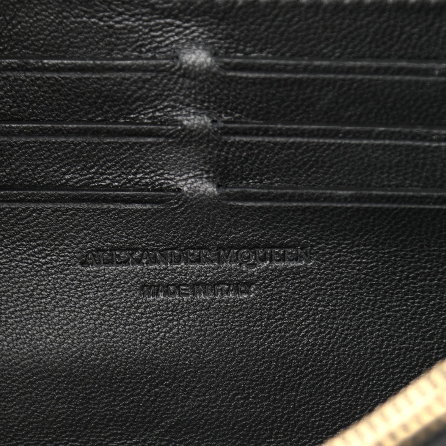 Alexander McQueen Pebbled Calfskin Skull Wallet on Chain Black 6 of 9