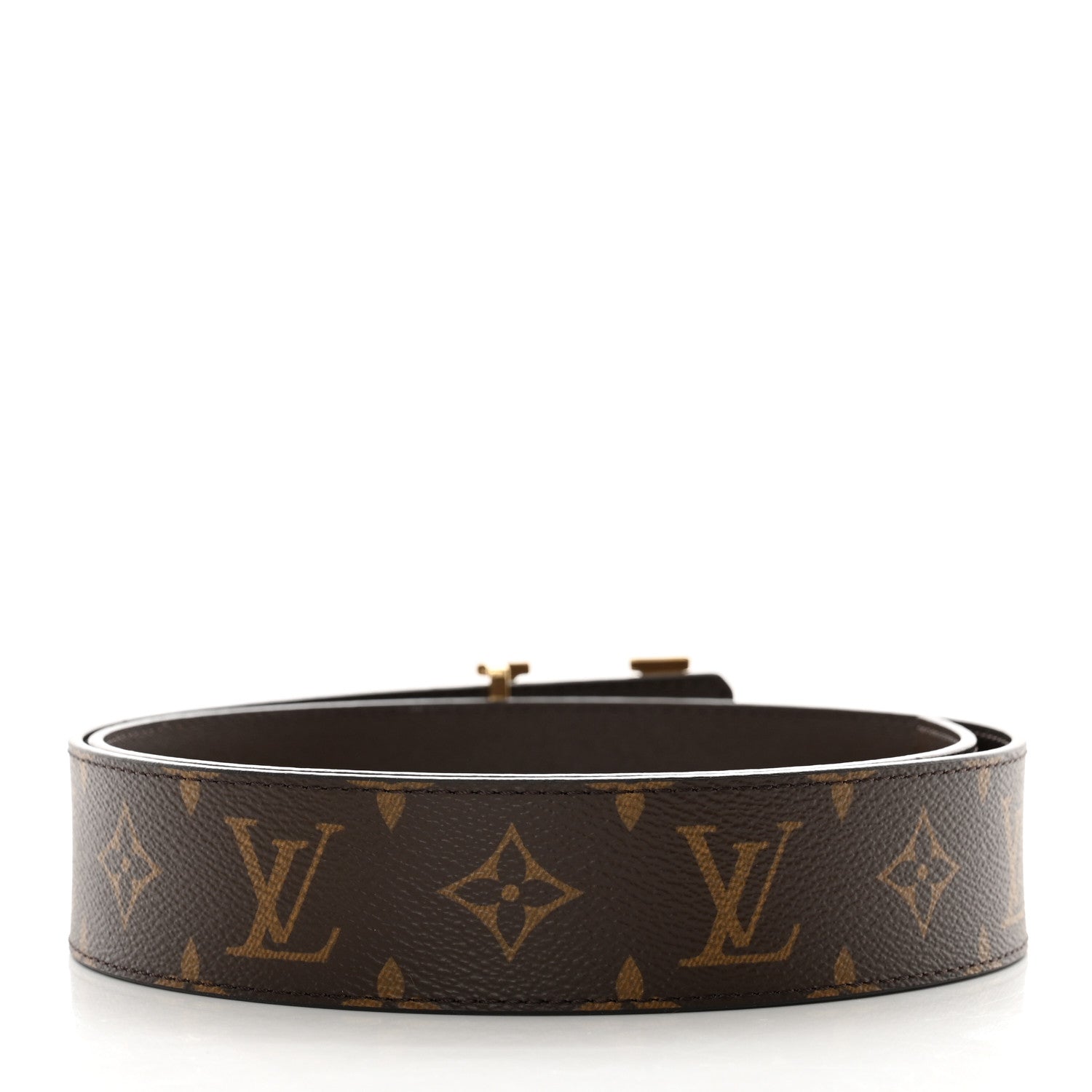 Louis Vuitton Calfskin Monogram 40mm LV Initiales Reversible Belt 85 34 2 of 5