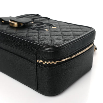 Chanel Caviar Quilted Large CC Filigree Vanity Case Black 9 of 9