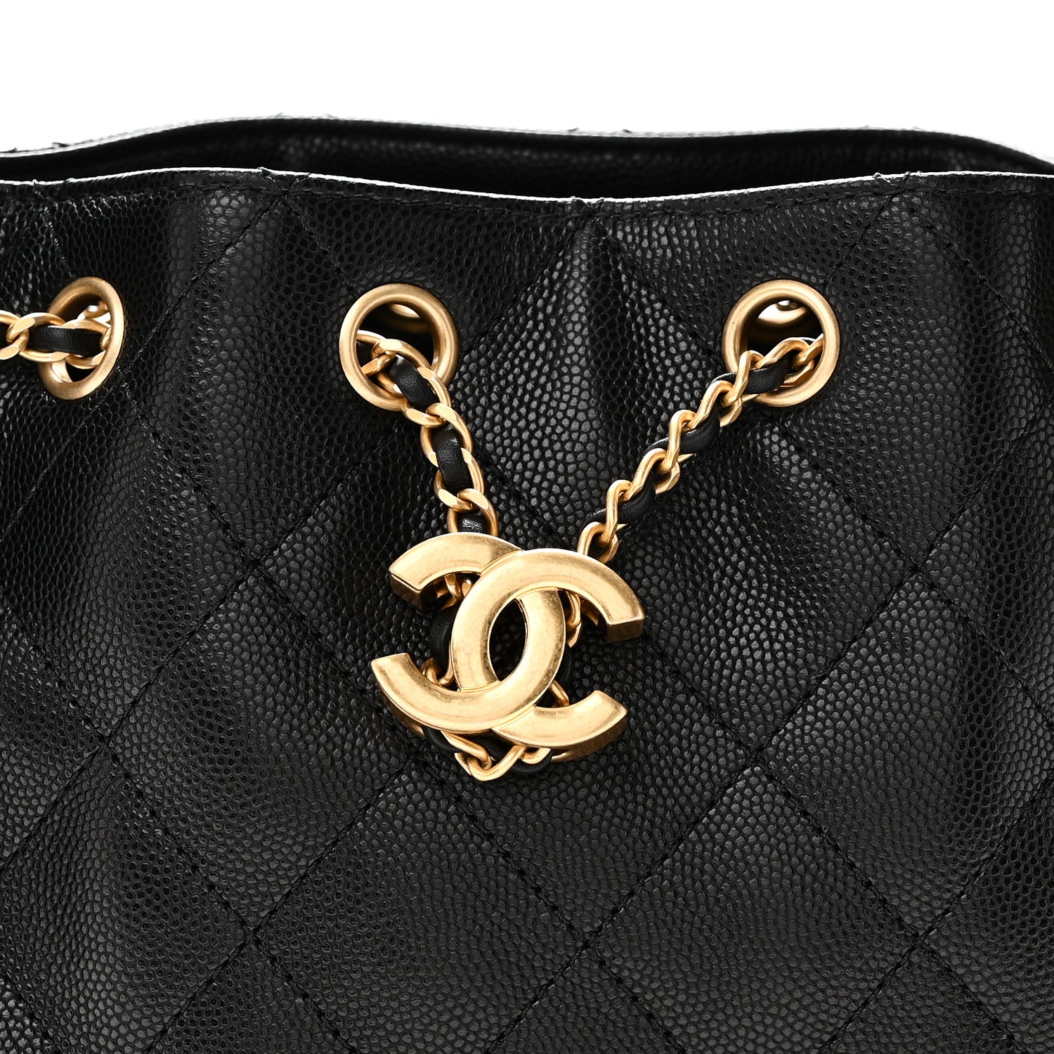 Chanel Caviar Quilted Mini Chanel 25 Handbag Black 8 of 10