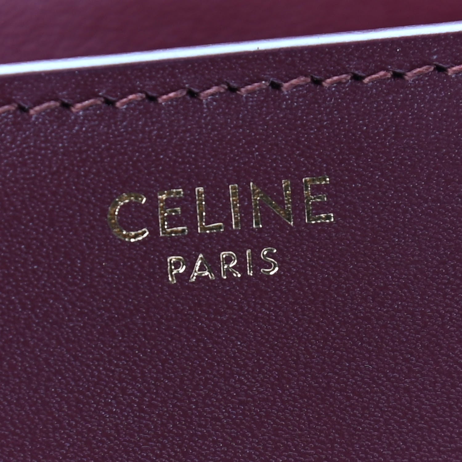 Celine Box Calfskin Medium Classic Box Flap Bag Burgundy 7 of 9