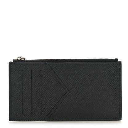 Louis Vuitton Taiga Coin Card Holder Black 1 of 9