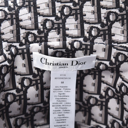 Christian Dior Polyester Cotton Oblique Teddy-D Brim Bucket Hat 58 Black 6 of 7