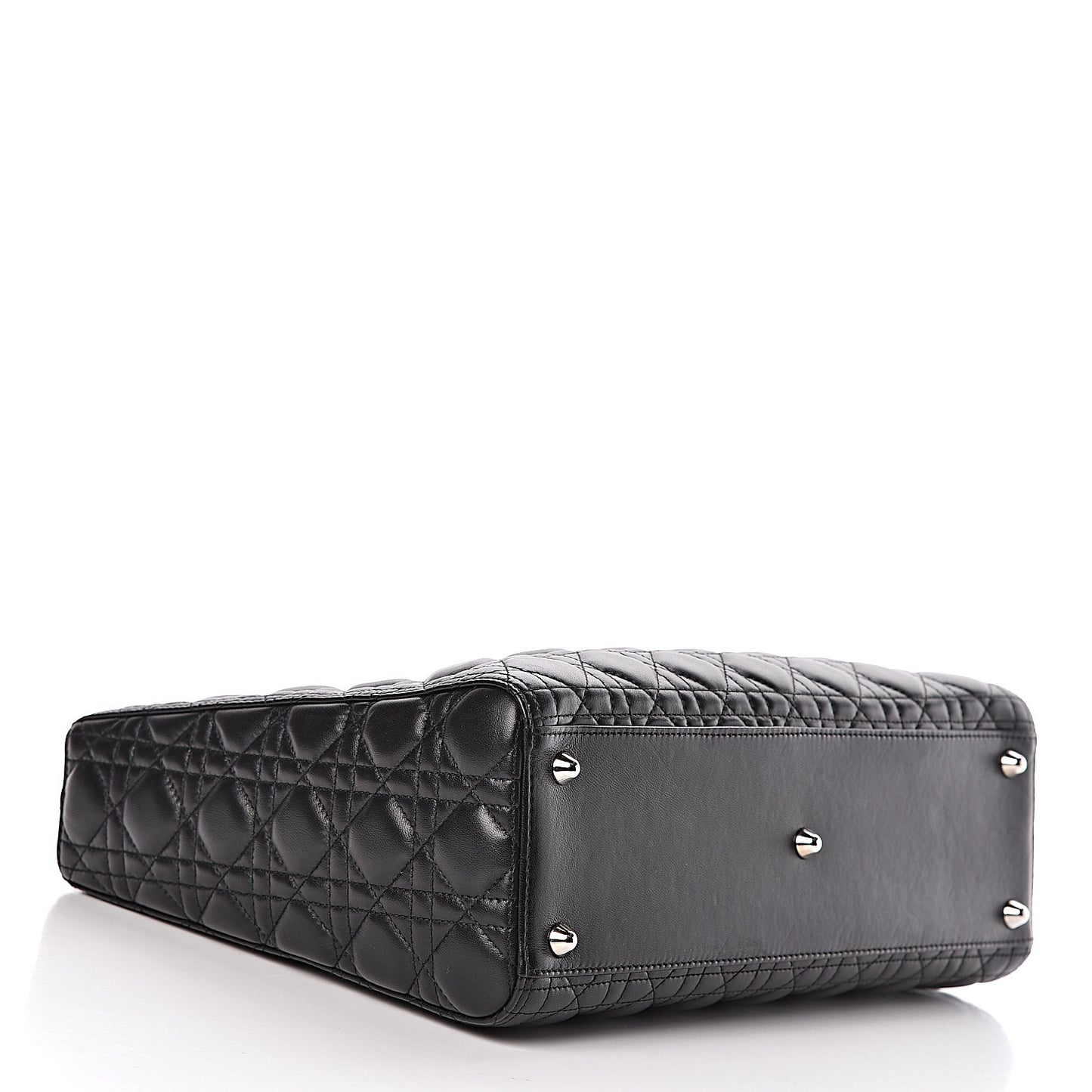 Lambskin Cannage Large Lady Dior Black