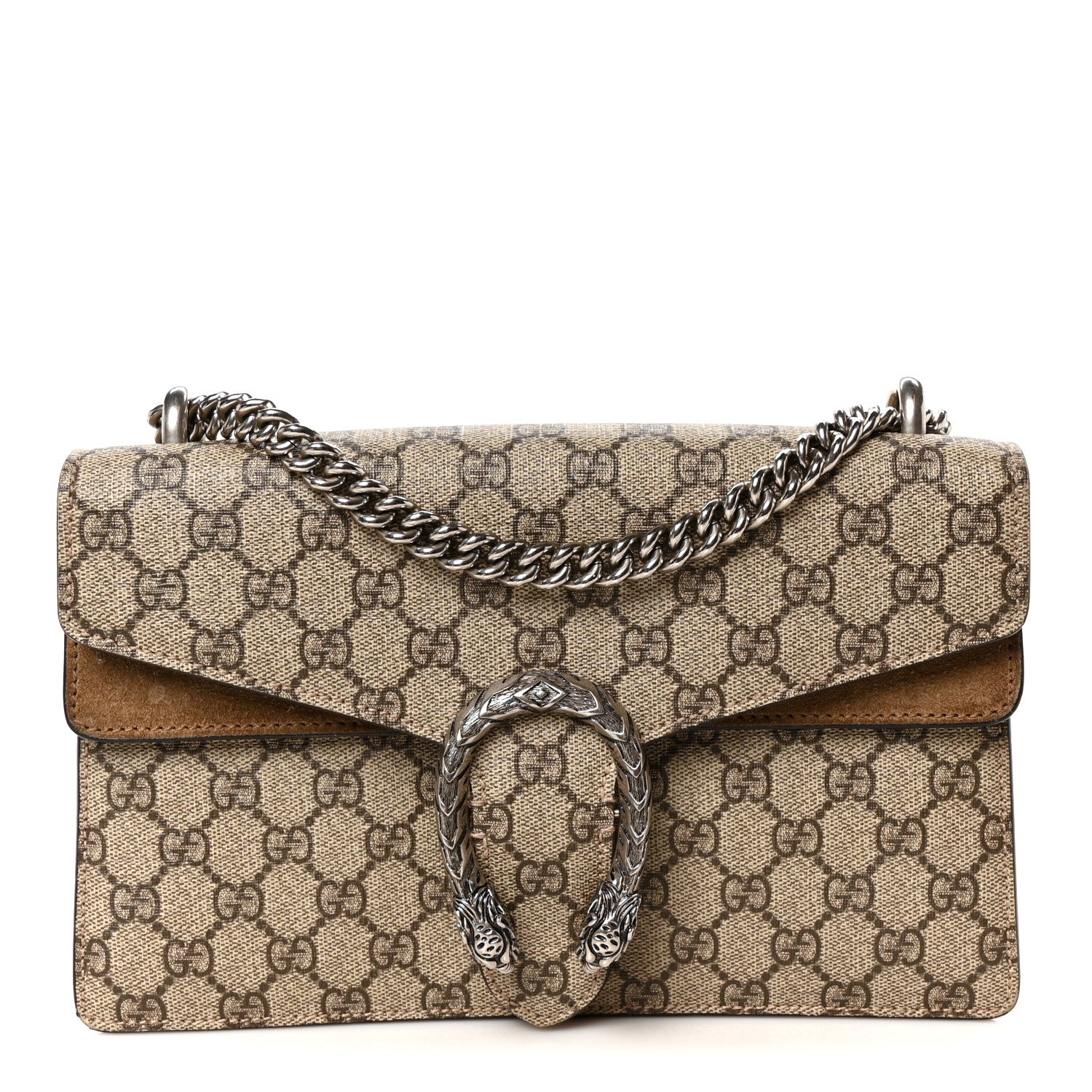 Gucci GG Supreme Monogram Small Dionysus Shoulder Bag Taupe 1 of 10