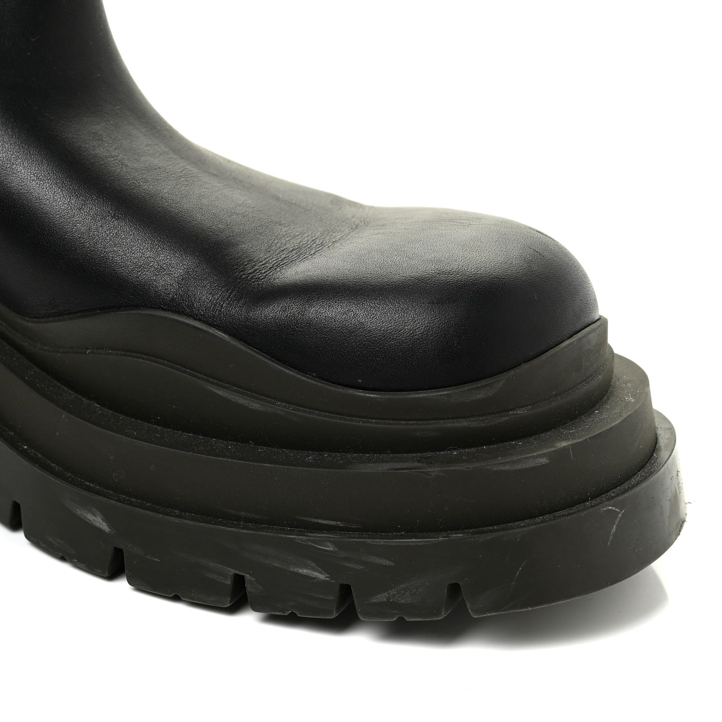 Calfskin The Tire High Boots 41 Black Camping