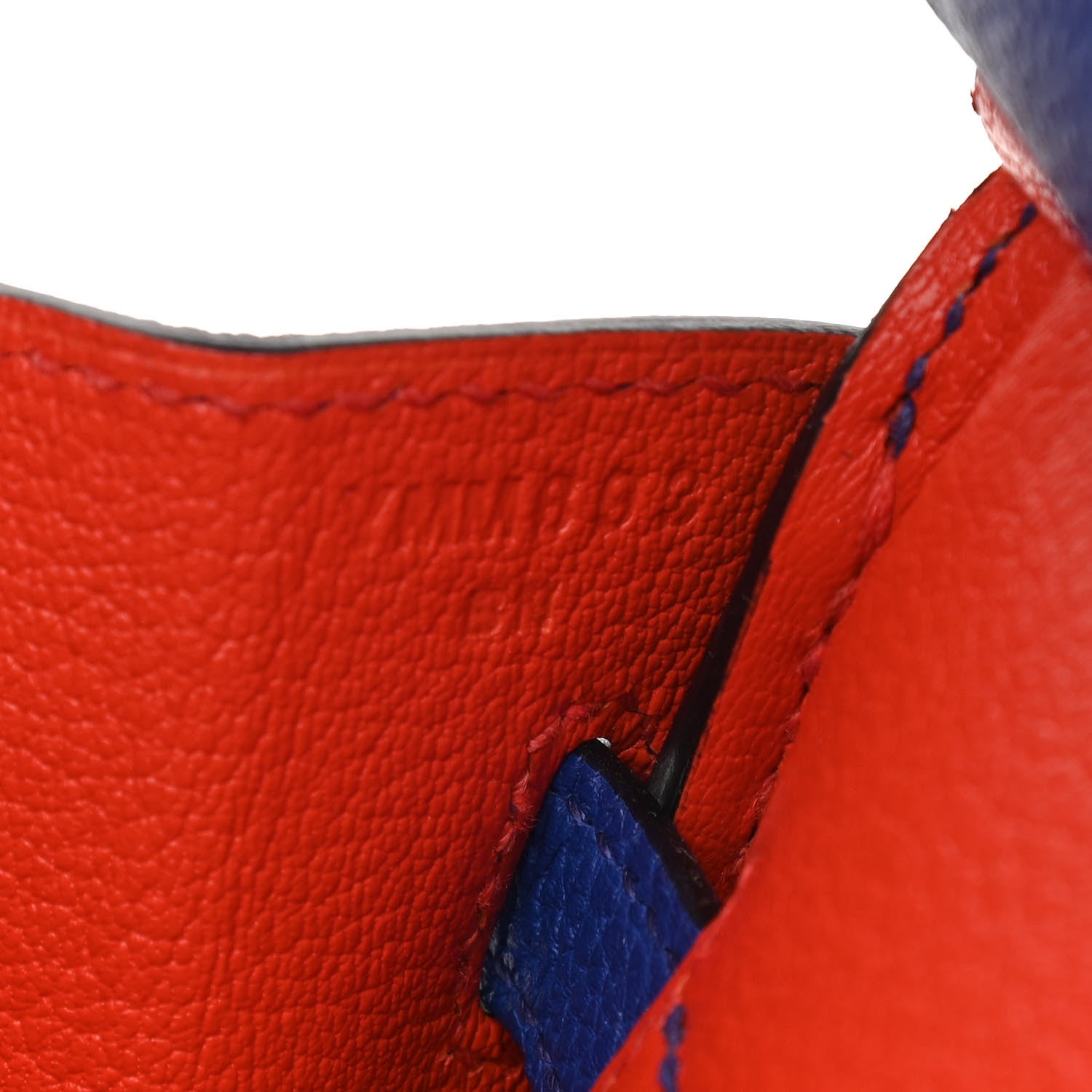 Hermes Togo Verso Birkin 25 Bleu Royal Capucine 7 of 11