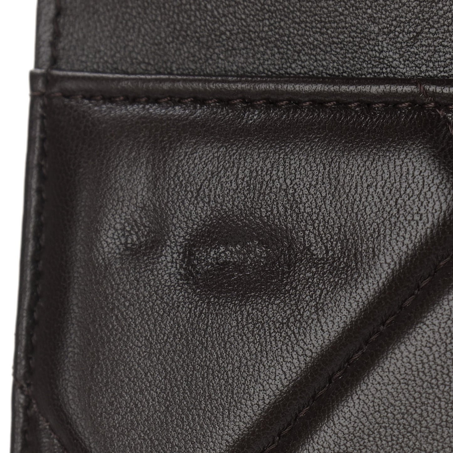 Shiny Goatskin Quilted Chanel 19 Wallet On Chain WOC Dark Brown