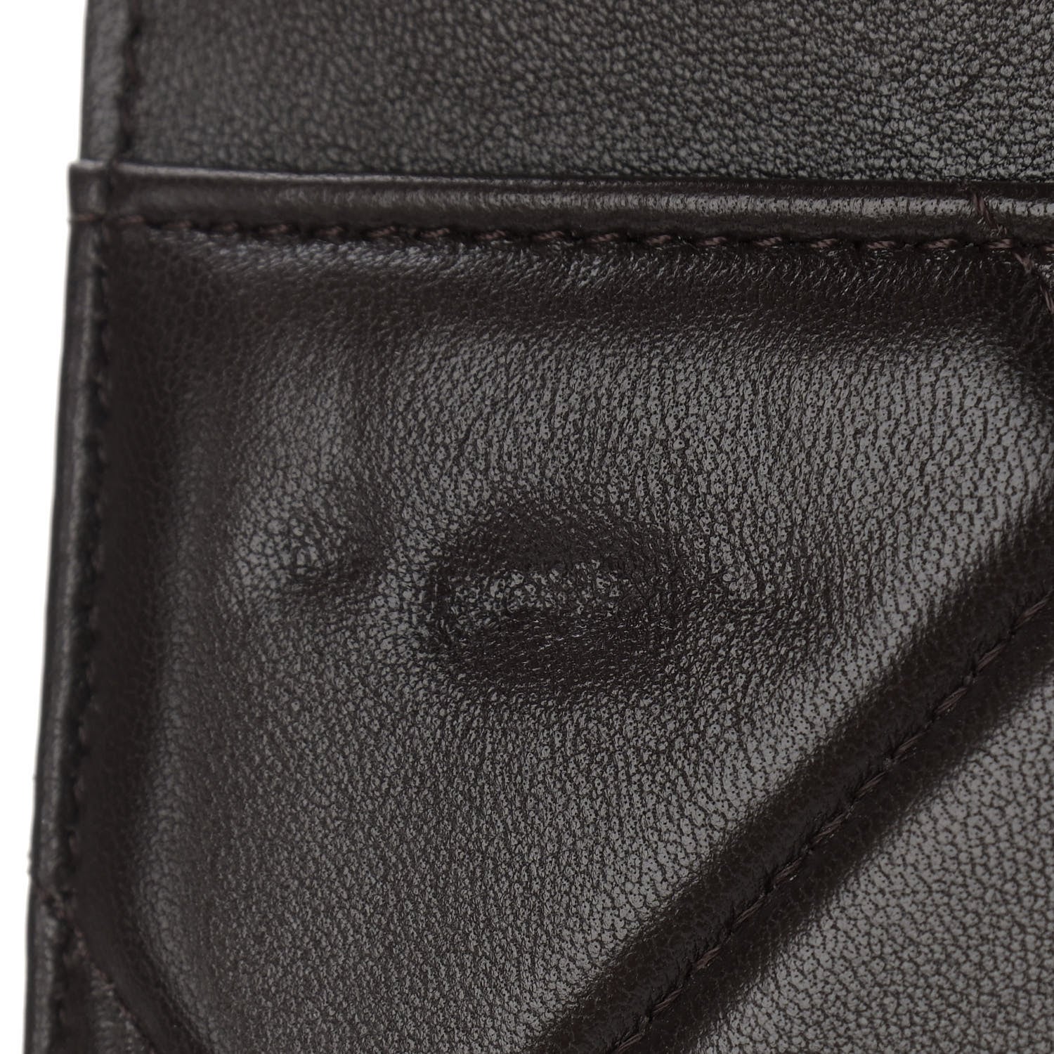 Chanel Shiny Goatskin Quilted Chanel 19 Wallet On Chain WOC Dark Brown 9 of 15