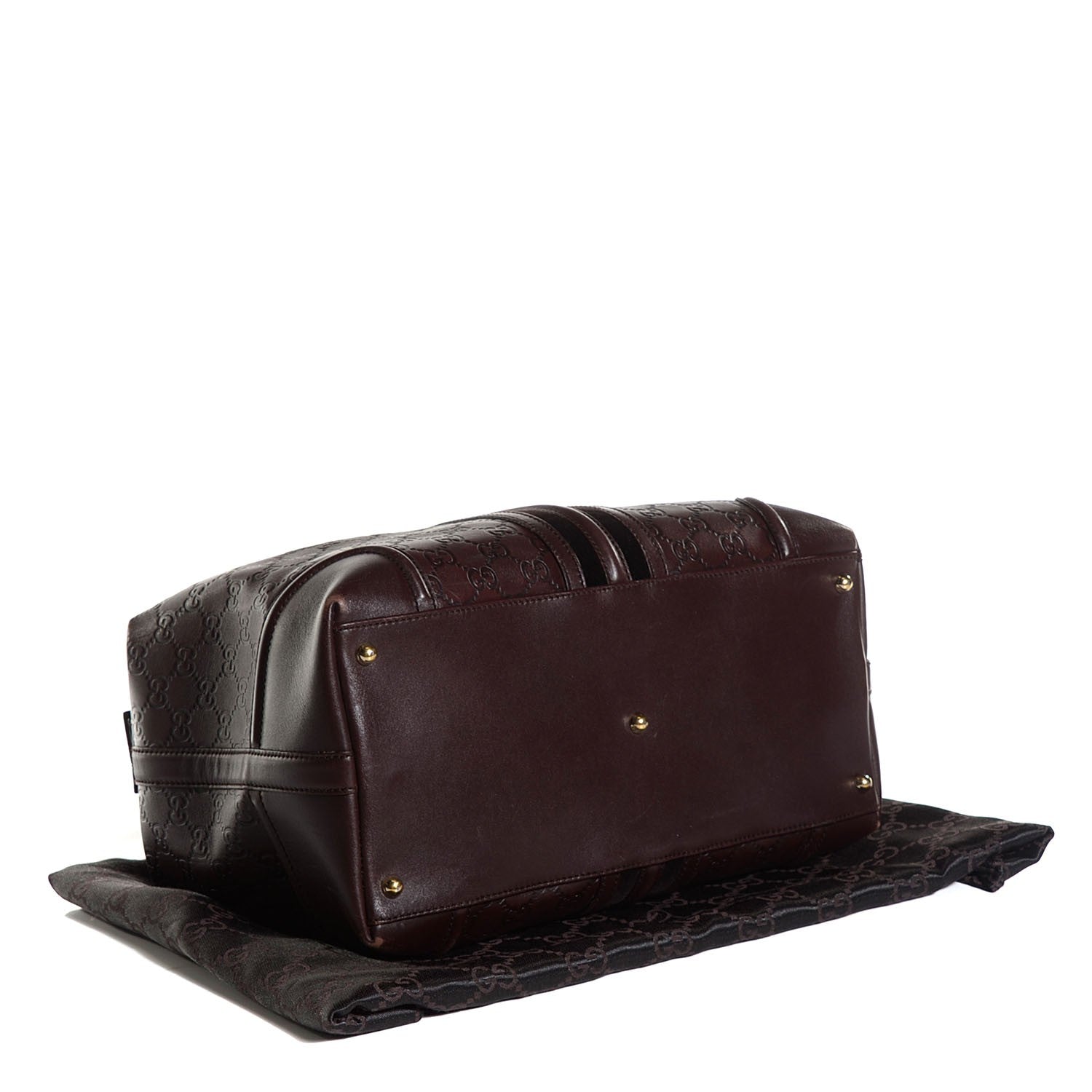 Gucci Guccissima Large Treasure Boston Dark Brown 4 of 7