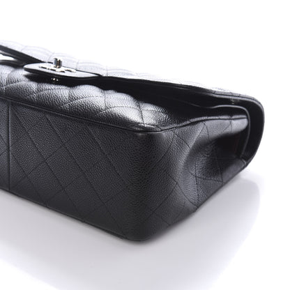 Chanel Caviar Quilted Jumbo Double Flap Black 9 of 10