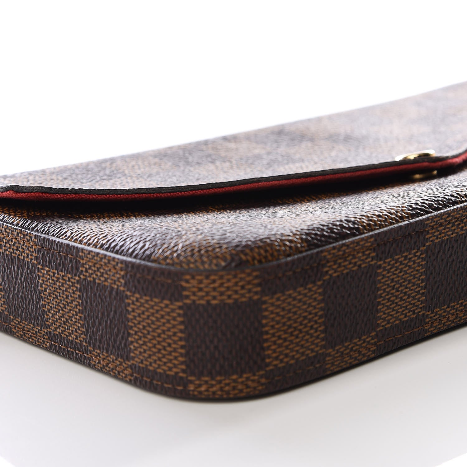 Louis Vuitton Damier Ebene Pochette Felicie Chain Wallet 11 of 12