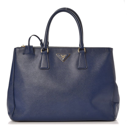 Prada Saffiano Large Galleria Double Zip Tote Bluette 1 of 10