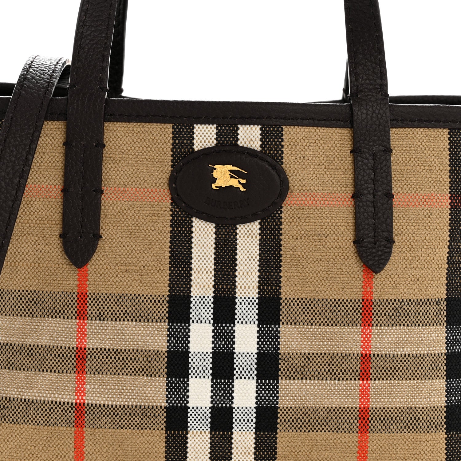 Burberry Grainy Calfskin Mini Reversible Tote Peat Sand 1873833 Burberry Grainy Calfskin Mini Reversible Tote Peat Sand 1873833